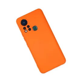 Newface İnfinix Hot 11S Kılıf Nano Içi Kadife Silikon - Turuncu