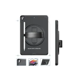 Newface Ipad 10.2 (7.nesil) Kılıf Hand Strap Tablet Kılıfı - Siyah