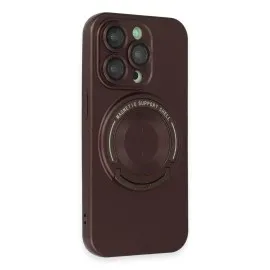 Newface Iphone 13 Pro Kılıf Lukka Magneticsafe Kapak - Kahverengi