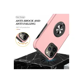 Newface Iphone 13 Pro Max Kılıf Elit Yüzüklü Kapak - Pembe