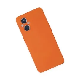 Newface Oppo Reno 7 Lite Kılıf Nano Içi Kadife Silikon - Turuncu