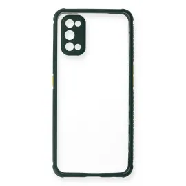 Newface Realme 7 Pro Kılıf Miami Şeffaf Silikon - Koyu Yeşil