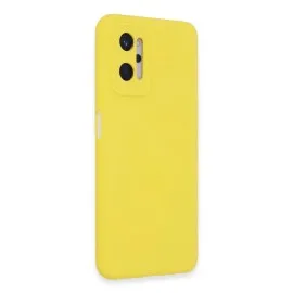 Newface Realme 9I 4G Kılıf Nano Içi Kadife Silikon - Sarı