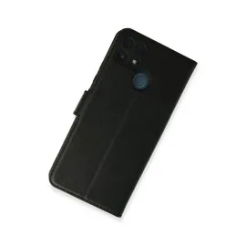 Newface Realme C25 Kılıf Trend S Plus Kapaklı Kılıf - Siyah