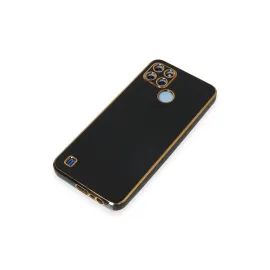 Newface Realme C25Y Kılıf Volet Silikon - Siyah