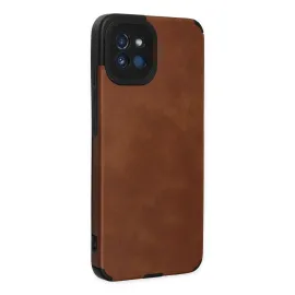 Newface Samsung Galaxy A03 Kılıf Loop Deri Silikon - Kahverengi