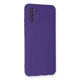 Newface Samsung Galaxy A03S Kılıf Nano Içi Kadife Silikon - Mor