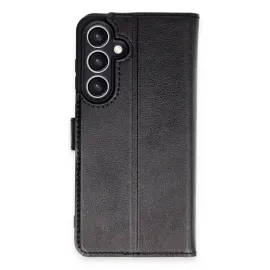 Newface Samsung Galaxy S24 Fe Kılıf Trend S Plus Kapaklı Kılıf - Siyah