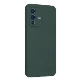 Newface Vivo V23 5G Kılıf Nano Içi Kadife Silikon - Koyu Yeşil