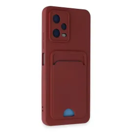 Newface Xiaomi Poco X5 5G Kılıf Kelvin Kartvizitli Silikon - Bordo