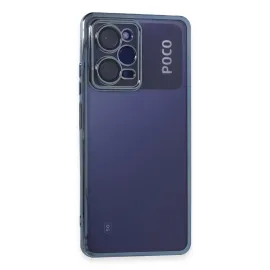 Newface Xiaomi Poco X5 Pro 5G Kılıf Razer Lensli Silikon - Açık Mavi