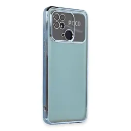 Newface Xiaomi Redmi 10C Kılıf Razer Lensli Silikon - Açık Mavi