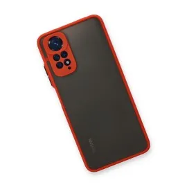 Newface Xiaomi Redmi Note 11S Kılıf Montreal Silikon Kapak - Kırmızı