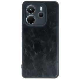 Newface Xiaomi Redmi Note 14 4G Kılıf Aras Deri Kapak - Siyah