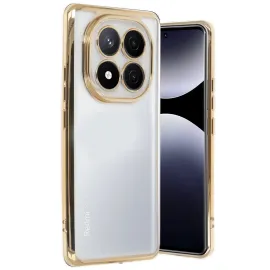 Newface Xiaomi Redmi Note 14 Pro Plus Kılıf Razer Lensli Silikon - Gold