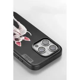 Venco Iphone 11 Perma Desenli Kapak - Siyah