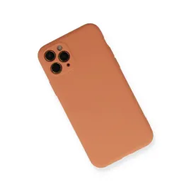 Newface Iphone 11 Pro Kılıf Nano Içi Kadife Silikon - Mat Turuncu