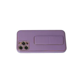 Newface Iphone 12 Pro Kılıf Coco Deri Standlı Kapak - Lila