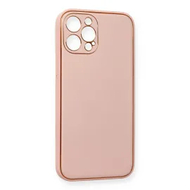 Newface Iphone 12 Pro Max Kılıf Coco Deri Silikon Kapak - Pembe
