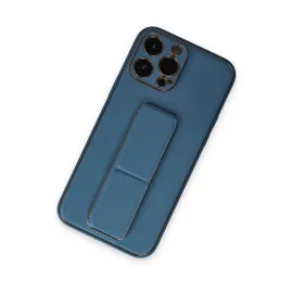 Newface Iphone 13 Pro Kılıf Coco Deri Standlı Kapak - Açık Mavi