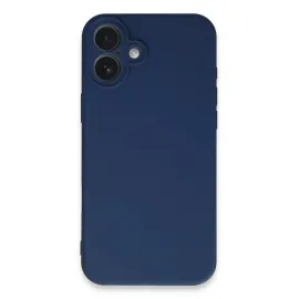 Newface Iphone 16 Plus Kılıf Nano Içi Kadife Silikon - Lacivert