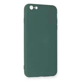 Newface Iphone 6 Plus Kılıf Nano Içi Kadife Silikon - Koyu Yeşil
