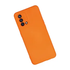 Newface Oppo A74 4G Kılıf Nano Içi Kadife Silikon - Turuncu