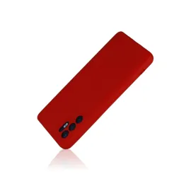Newface Oppo Reno 6 Kılıf Nano Içi Kadife Silikon - Kırmızı