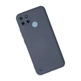 Newface Realme C25Y Kılıf Nano Içi Kadife Silikon - Gri
