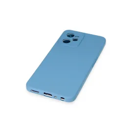 Newface Realme C35 Kılıf Nano Içi Kadife Silikon - Mavi
