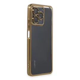 Newface Realme C53 Kılıf Razer Lensli Silikon - Gold