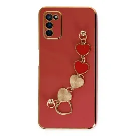 Newface Samsung Galaxy A03S Kılıf Esila Silikon - Kırmızı