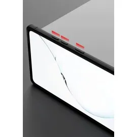 Newface Samsung Galaxy Note 20 Kılıf Range Yüzüklü Silikon - Siyah-Gold
