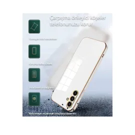 Newface Samsung Galaxy S24 Fe Kılıf Volet Silikon - Açık Yeşil