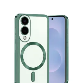 Newface Samsung Galaxy S25 Edge Kross Magneticsafe Kapak - Koyu Yeşil