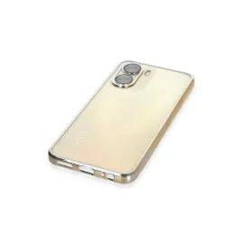 Newface Vivo Y16 Kılıf Razer Lensli Silikon - Gold