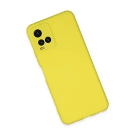 Newface Vivo Y21S Kılıf Nano Içi Kadife Silikon - Sarı