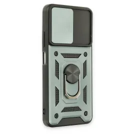 Newface Xiaomi Poco M4 Pro 5G Kılıf Pars Lens Yüzüklü Silikon - Yeşil