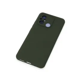 Newface Xiaomi Redmi 12C Kılıf Nano Içi Kadife Silikon - Koyu Yeşil