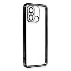 Newface Xiaomi Redmi 12C Kılıf Razer Lensli Silikon - Siyah