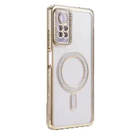 Newface Xiaomi Redmi Note 12 Pro 4G Joke Simli Magneticsafe Kılıf - Gold