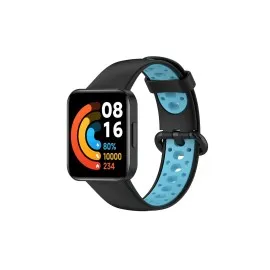 Newface Xiaomi Redmi Watch 2 Spor Delikli Kordon - Siyah-Mavi
