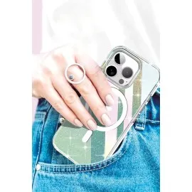 Joko Iphone 15 Pro Rasasi Simli Magsafe Kapak - Şeffaf