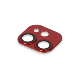 Newface iPhone 11 Pers Alüminyum Kamera Lens - Kırmızı