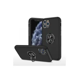 Newface Iphone 11 Pro Max Kılıf Elit Yüzüklü Kapak - Siyah