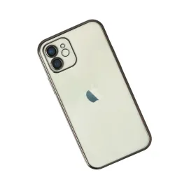 Newface Iphone 12 Kılıf Razer Lensli Silikon - Siyah