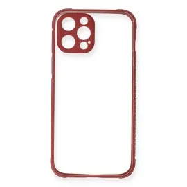Newface Iphone 12 Pro Kılıf Miami Şeffaf Silikon - Fuşya