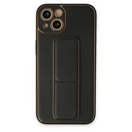 Newface Iphone 14 Plus Kılıf Coco Deri Standlı Kapak - Siyah