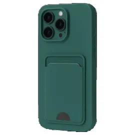 Newface Iphone 16 Pro Kılıf Kelvin Kartvizitli Silikon - Koyu Yeşil