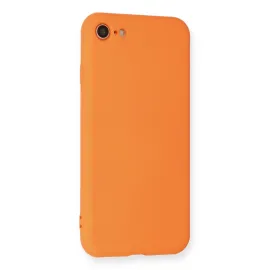 Newface Iphone 7 Kılıf Nano Içi Kadife Silikon - Turuncu